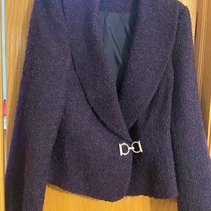 NWOT Ladies deep purple wool jacket